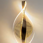 Moderne Wandkandelaar – Acryl, Goud/Zwart, LED Wandlamp voor Binnen en Buiten