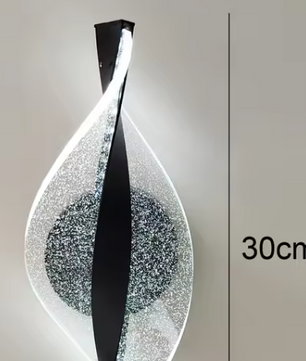 Moderne Wandkandelaar – Acryl, Goud/Zwart, LED Wandlamp voor Binnen en Buiten