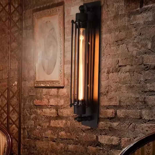 Retro Wandlamp – Smeedijzer, Industriële Stijl LED Wandkandelaar voor Restaurant, Gang & Woonkamer