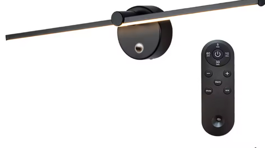 Dimbare LED Wandlamp – Driekleurig, Roterend & Batterij Aangedreven met Afstandsbediening
