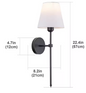 Industriële Wandlamp – Metaal & Stoffen Kap, Retro Nachtlampje voor Slaapkamer & Woonkamer