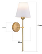 Industriële Wandlamp – Metaal & Stoffen Kap, Retro Nachtlampje voor Slaapkamer & Woonkamer