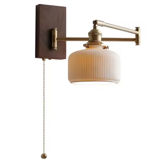 Moderne Nordic Wandlamp – LED Wandkandelaar met Trekkoordschakelaar