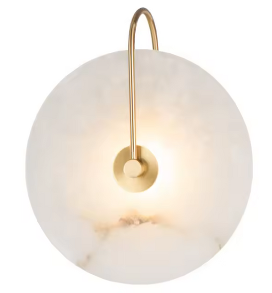 Moderne Scandinavische Wandlamp – LED Verlichting met Marmeren Detail