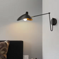 Industriële Wandlamp met Lange Arm – Scharnierend Design & Matte Kap
