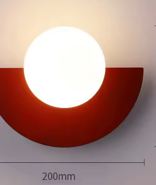 Nordic LED Wandlamp – Smeedijzer & Kleurrijke Kunststof Bal