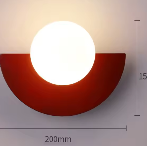 Nordic LED Wandlamp – Smeedijzer & Kleurrijke Kunststof Bal