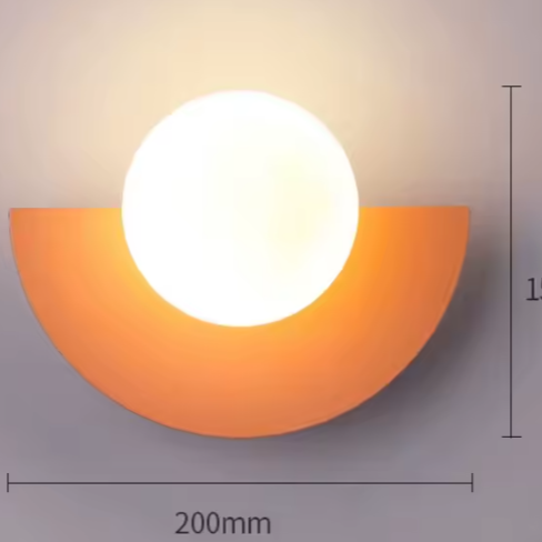 Nordic LED Wandlamp – Smeedijzer & Kleurrijke Kunststof Bal