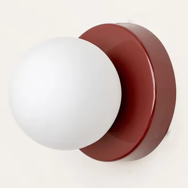 Nordic LED Wandlamp – Minimalistisch Design met Glazen Orb