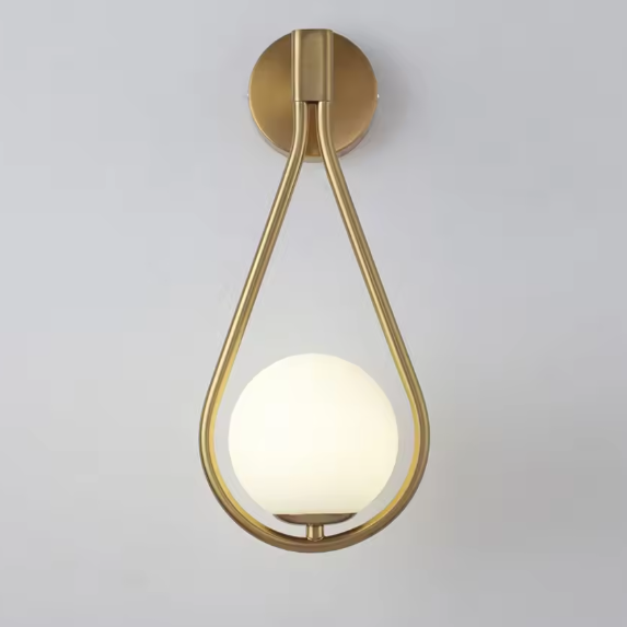 Moderne LED Wandlamp – Metalen Design met Glazen Accent