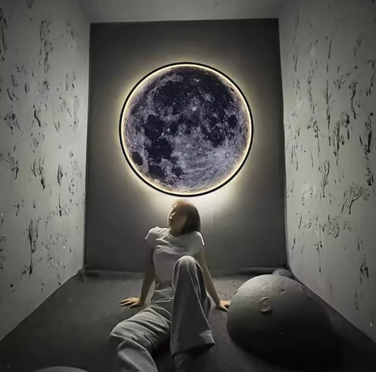 3D LED Maan Wandlamp – Realistische Muurlamp met Afstandsbediening