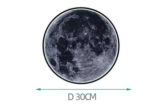 3D LED Maan Wandlamp – Realistische Muurlamp met Afstandsbediening