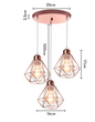 Vintage Industriële Hanglamp – Smeedijzeren Diamant Design – E27 Fitting – Modern & Stoer Interieurlicht