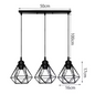 Vintage Industriële Hanglamp – Smeedijzeren Diamant Design – E27 Fitting – Modern & Stoer Interieurlicht