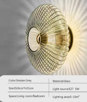 Glazen Wandlamp – Moderne LED Sfeerverlichting voor Woon- & Slaapkamer