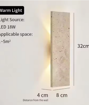 Moderne Buiten Wandlamp – Waterdicht LED Design met Natuursteen
