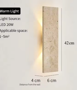 Moderne Buiten Wandlamp – Waterdicht LED Design met Natuursteen