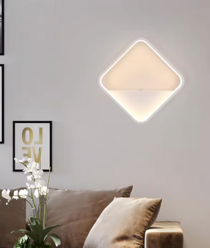 Moderne LED Wandlamp – Vierkant Design 20W, Wit Aluminium