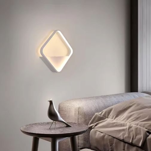 Moderne LED Wandlamp – Vierkant Design 20W, Wit Aluminium
