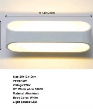 Moderne LED Wandlamp – Vierkant Design 20W, Wit Aluminium