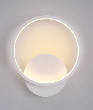 Moderne Ronde LED Wandlamp – Acryl & Aluminium, 12W Warm Wit 3000K