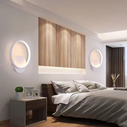 Moderne Ronde LED Wandlamp – Acryl & Aluminium, 12W Warm Wit 3000K
