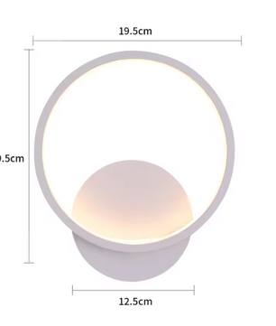Moderne Ronde LED Wandlamp – Acryl & Aluminium, 12W Warm Wit 3000K