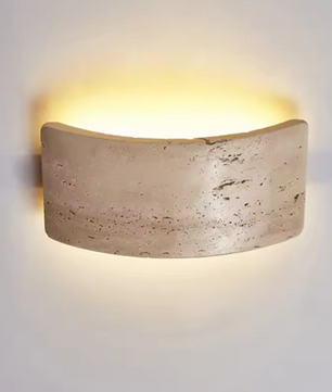 Natuursteen LED Wandlamp – Minimalistische Sfeerverlichting voor Slaapkamer, Keuken & Gang