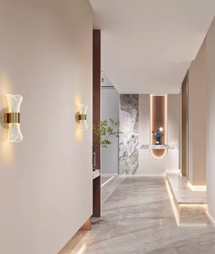 Gouden Acryl Wandlamp – LED 12W met 3 Kleurtemperaturen, Luxe & Modern