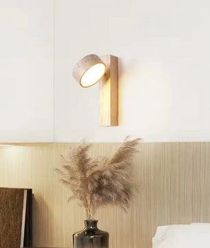 Crèmekleurige Wandlamp – Nachtkastje LED Lamp met Trekschakelaar & Draaibaar Design