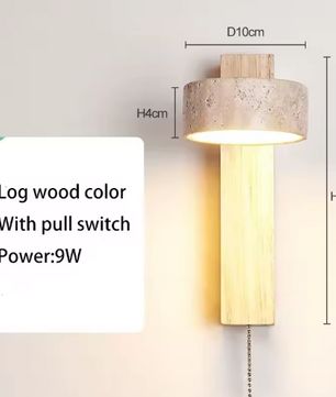 Crèmekleurige Wandlamp – Nachtkastje LED Lamp met Trekschakelaar & Draaibaar Design