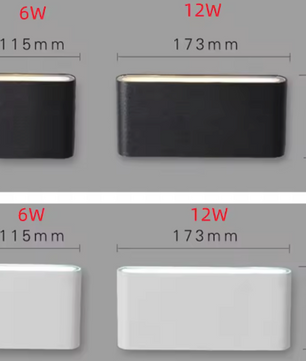 Moderne Waterdichte LED Wandlamp – Up & Down Outdoor Verlichting 12W IP65