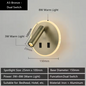Moderne LED-Wandlamp met USB & Verstelbare Leeslampen – Sfeervol en Functioneel