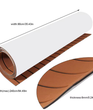 Antislipmat – 240×90 cm, Hoge Dichtheid, Duurzaam EVA-schuim, Zelfklevend, Geschikt voor Boot, Jacht, Camper en DIY Vloerdecoratie