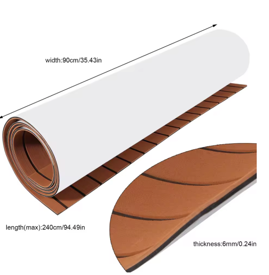Antislipmat – 240×90 cm, Hoge Dichtheid, Duurzaam EVA-schuim, Zelfklevend, Geschikt voor Boot, Jacht, Camper en DIY Vloerdecoratie