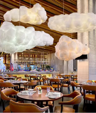 Wolk Hanglamp – Moderne LED Kroonluchter van Space-Katoen, Sfeervol en Uniek
