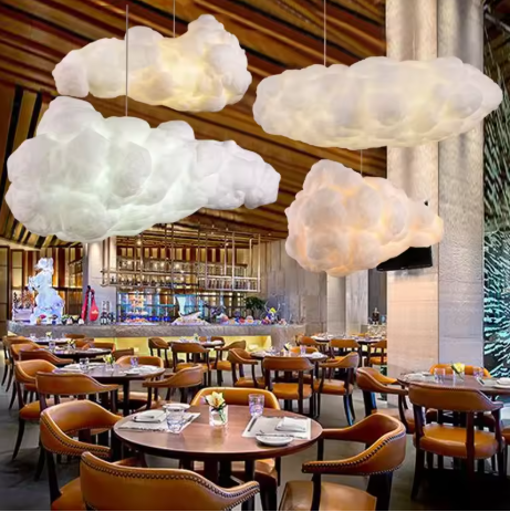Wolk Hanglamp – Moderne LED Kroonluchter van Space-Katoen, Sfeervol en Uniek