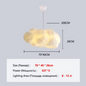 Wolk Hanglamp van Space-Katoen – Moderne LED Kroonluchter met E27 Lichtbron – Witte Design Hanglamp voor Woonkamer, Eetkamer & Kinderkamer