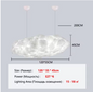 Wolk Hanglamp van Space-Katoen – Moderne LED Kroonluchter met E27 Lichtbron – Witte Design Hanglamp voor Woonkamer, Eetkamer & Kinderkamer