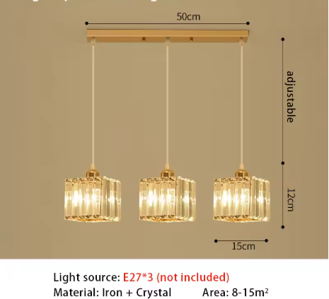 Luxe Kristallen LED Hanglamp – Moderne Plafondlamp voor Woonkamer & Eetkamer