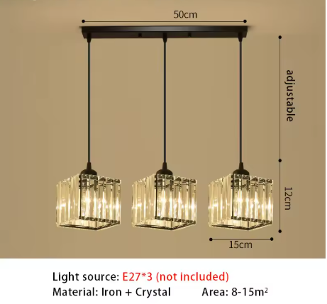 Luxe Kristallen LED Hanglamp – Moderne Plafondlamp voor Woonkamer & Eetkamer