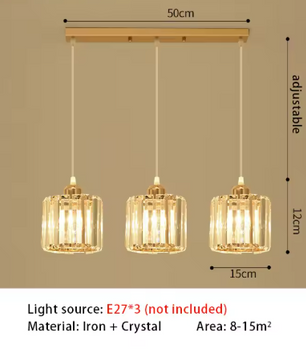 Luxe Kristallen LED Hanglamp – Moderne Plafondlamp voor Woonkamer & Eetkamer