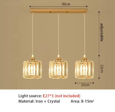 Luxe Kristallen LED Hanglamp – Moderne Plafondlamp voor Woonkamer & Eetkamer