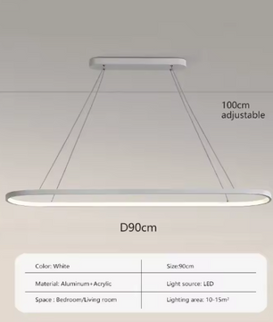 Moderne LED Lijn Hanglamp – 70/90 cm, Minimalistisch Design