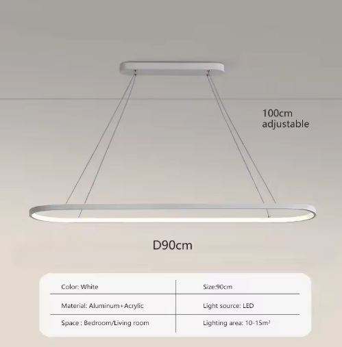 Moderne LED Lijn Hanglamp – 70/90 cm, Minimalistisch Design