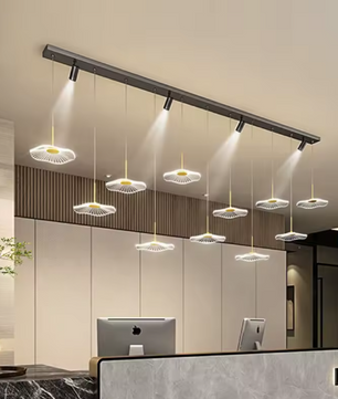 Moderne LED Hanglamp – Acryl & Metaal Kroonluchter voor Woonkamer & Eetkamer