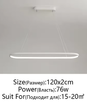 Rechthoekige LED Hanglamp – Moderne Plafondlamp voor Woonkamer, Eetkamer & Slaapkamer