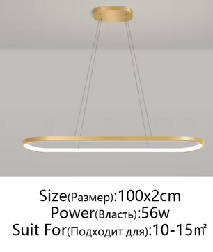 Rechthoekige LED Hanglamp – Moderne Plafondlamp voor Woonkamer, Eetkamer & Slaapkamer