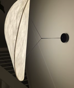 Papieren Hanglamp – Moderne Kroonluchter met zwarte standaard – 40/60/80/100cm