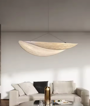 Papieren Hanglamp – Moderne Kroonluchter met zwarte standaard – 40/60/80/100cm